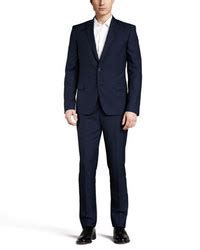 versace collection solid trend fit navy|$1,295, Versace Collection Trend Fit Suit Navy .